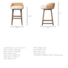 Monmouth Cream Fabric | Brown Wood | Counter Stool