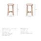 Brahma 26" Total Height White  Washed Wood Stool