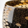 Mojave Small Black and Gold Detail Glass Vase