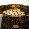 Mojave Small Black and Gold Detail Glass Vase