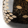 Mojave Small Black and Gold Detail Glass Vase