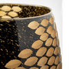 Mojave Large Black and Gold Detail Glass Vase