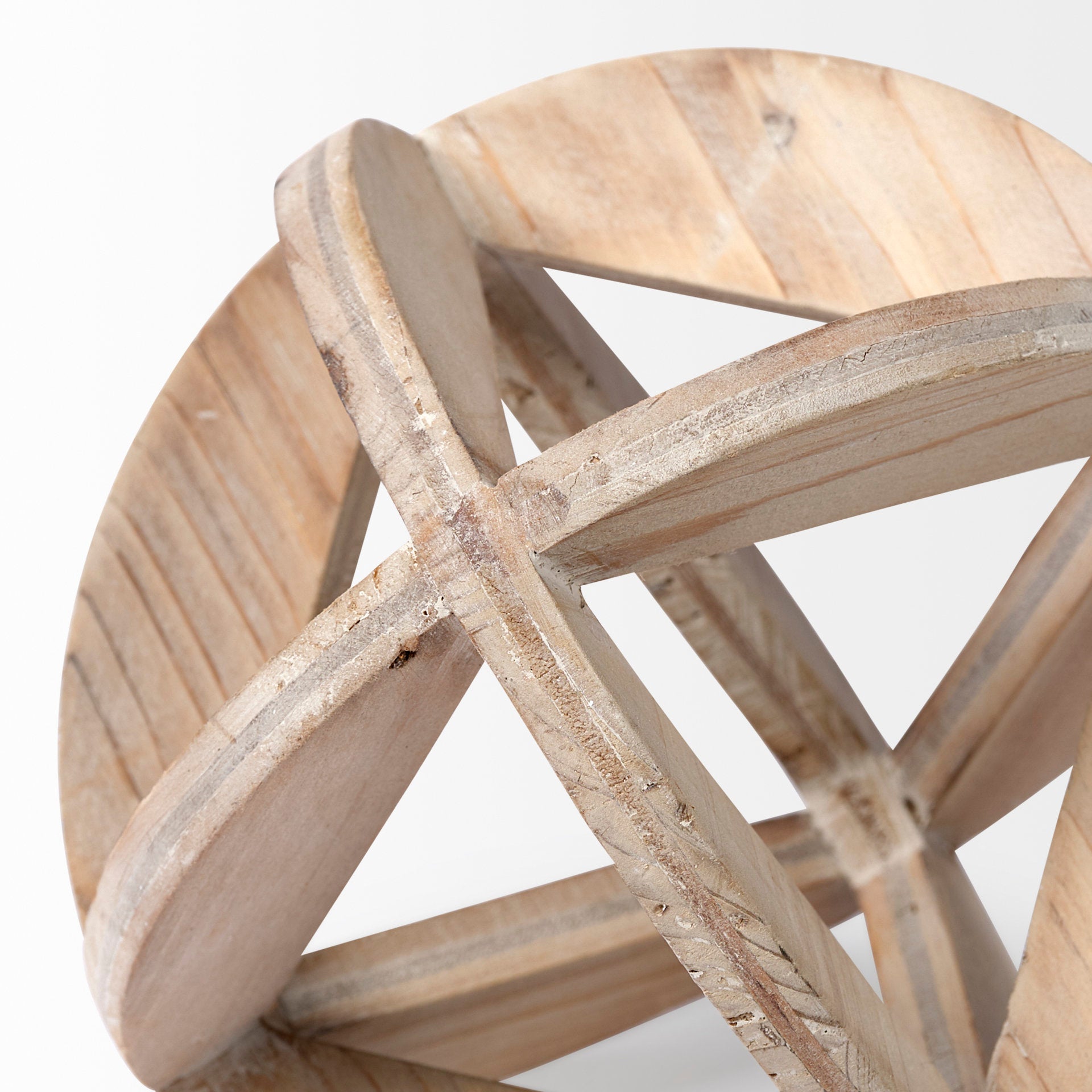 Bellatrix I (Small) Natural Decorative Wooden Sphere