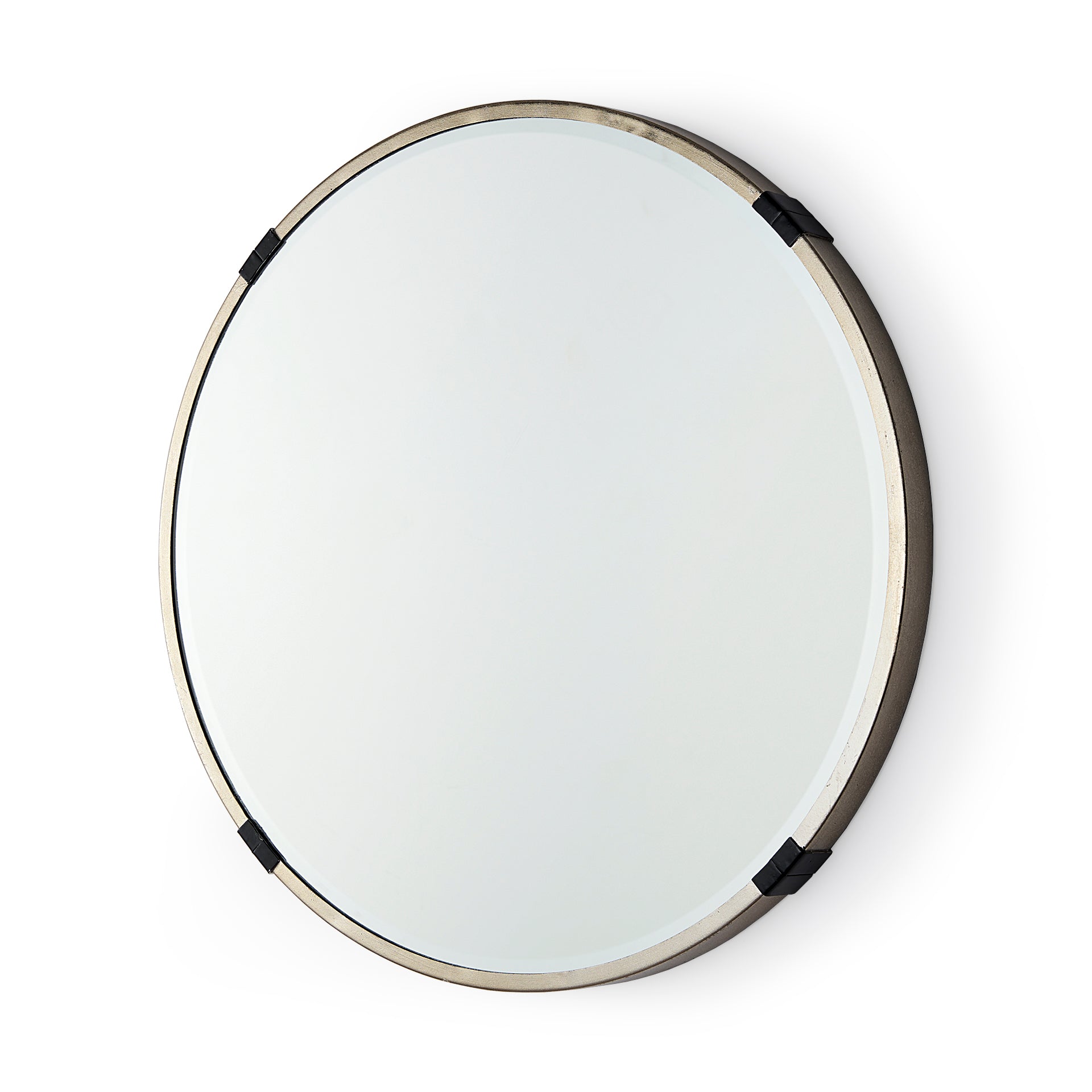Melissa 23" Small Round Gold Metal Wall Mirror
