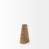 Allen IV Short Natural Brown Wood Oval Vase