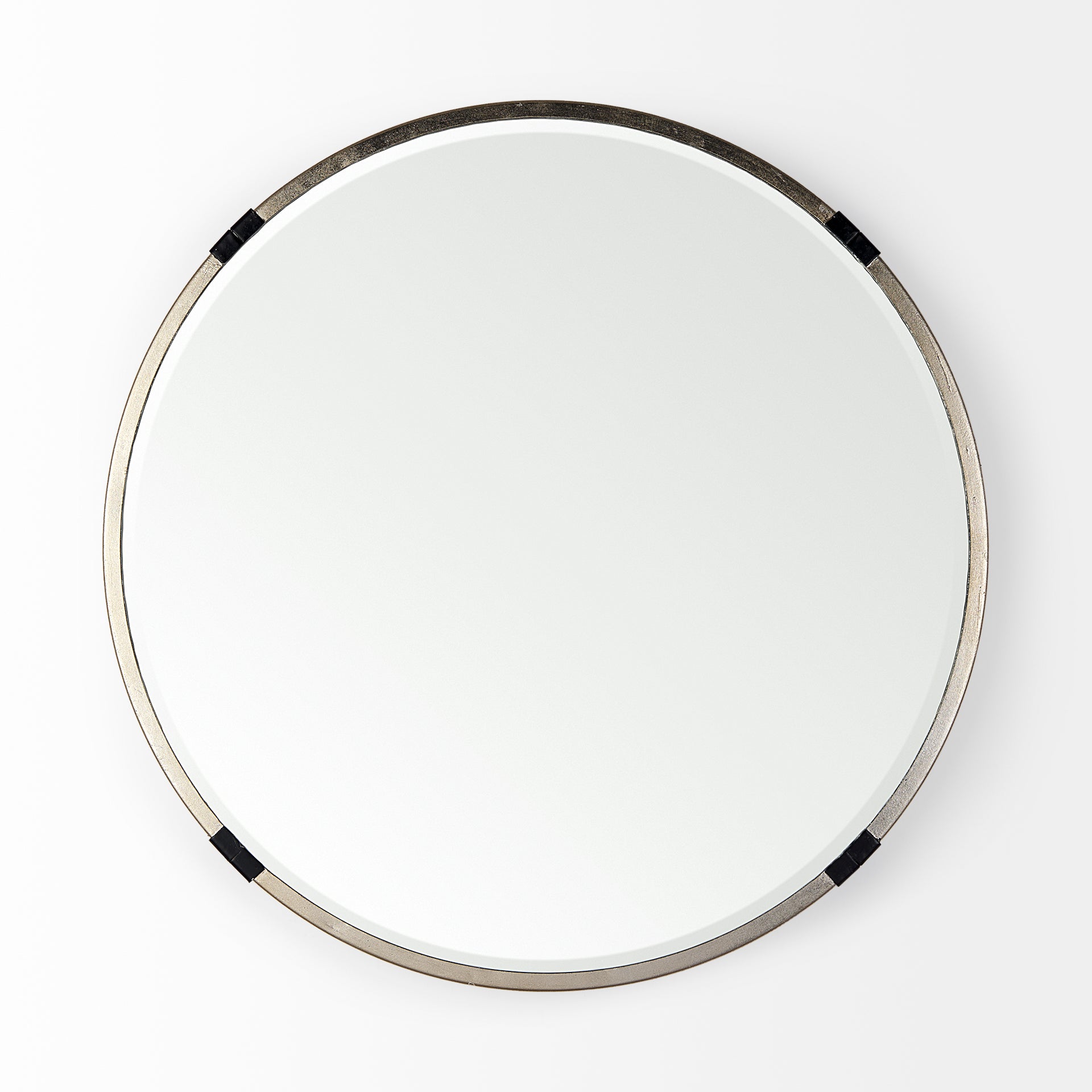 Melissa 23" Small Round Gold Metal Wall Mirror