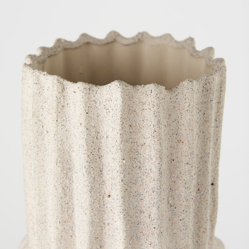 Cardon 23.0H Cream Ceramic Vase