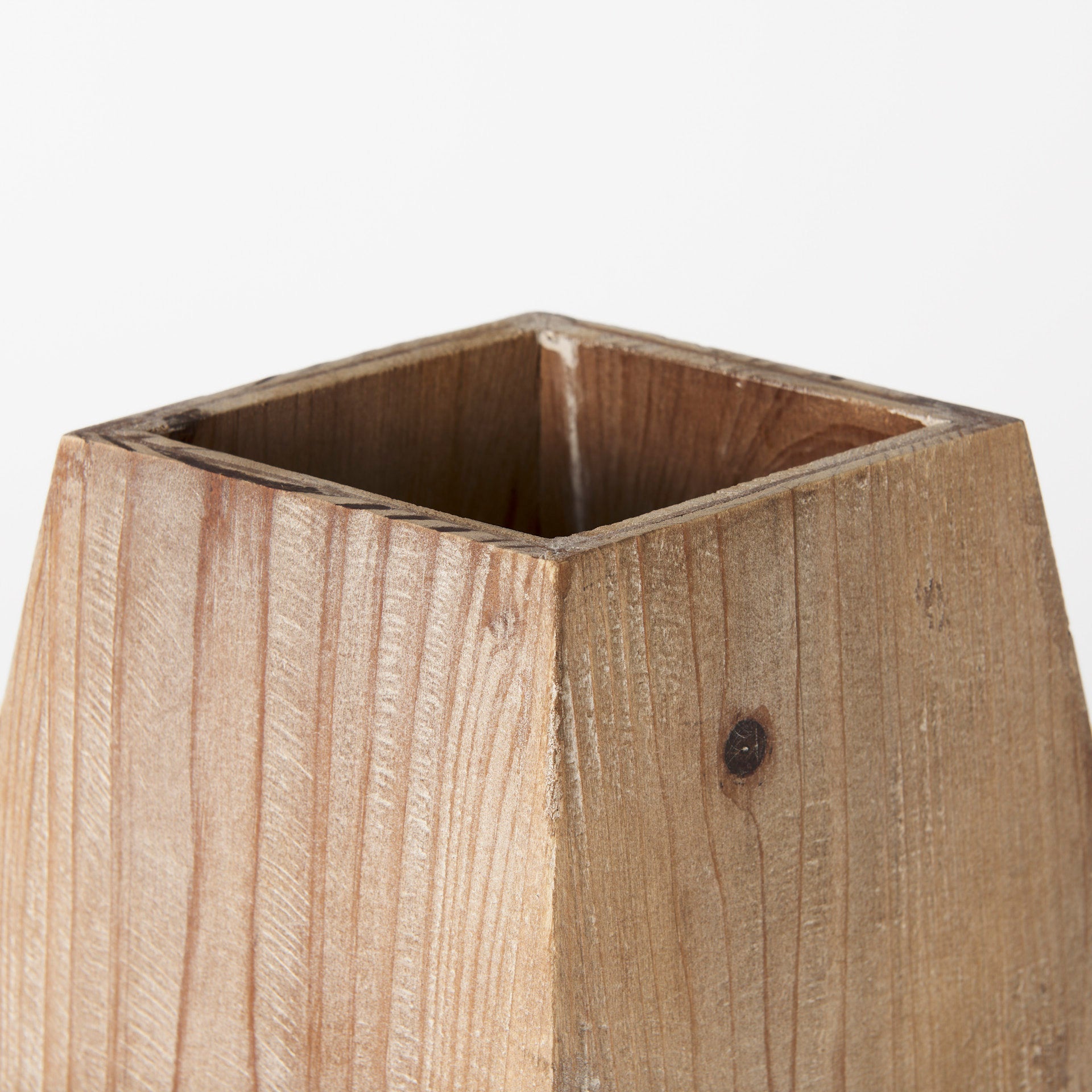 Allen III Tall Natural Wooden Base Oval Vase