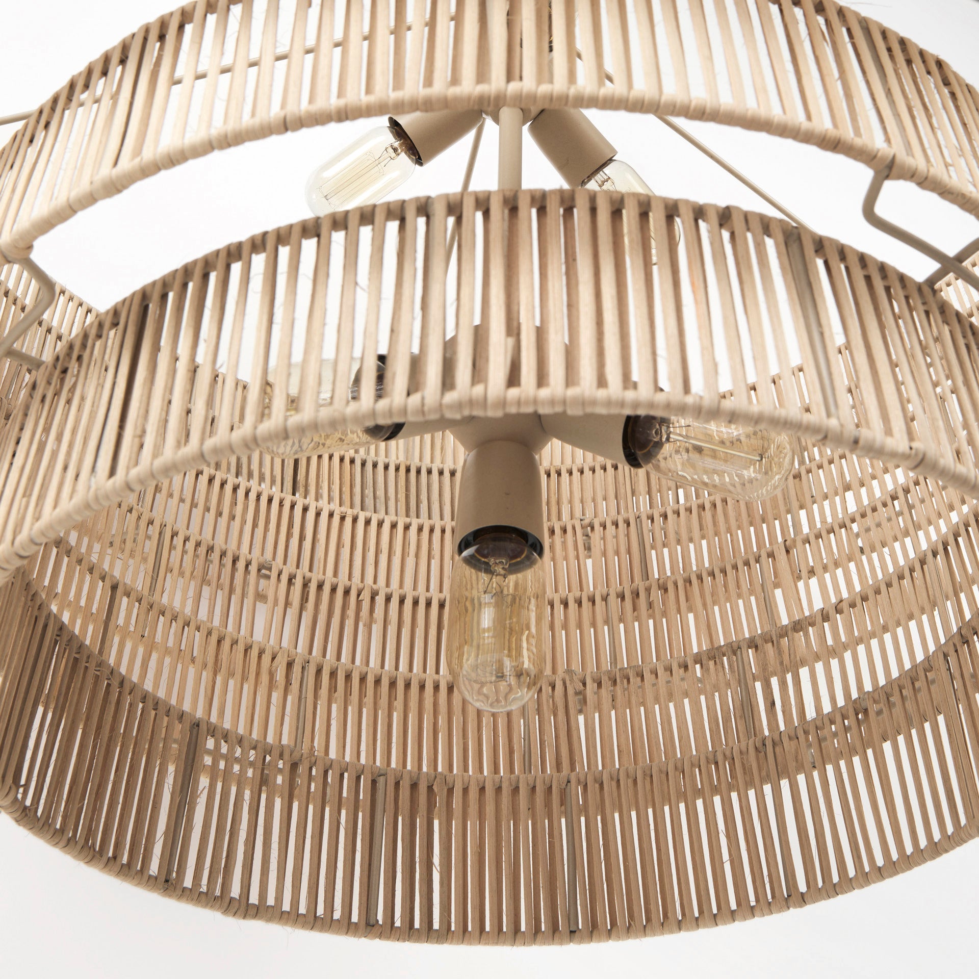 Marimba Natural Cane 6 Tier Chandelier-thumbmail-3