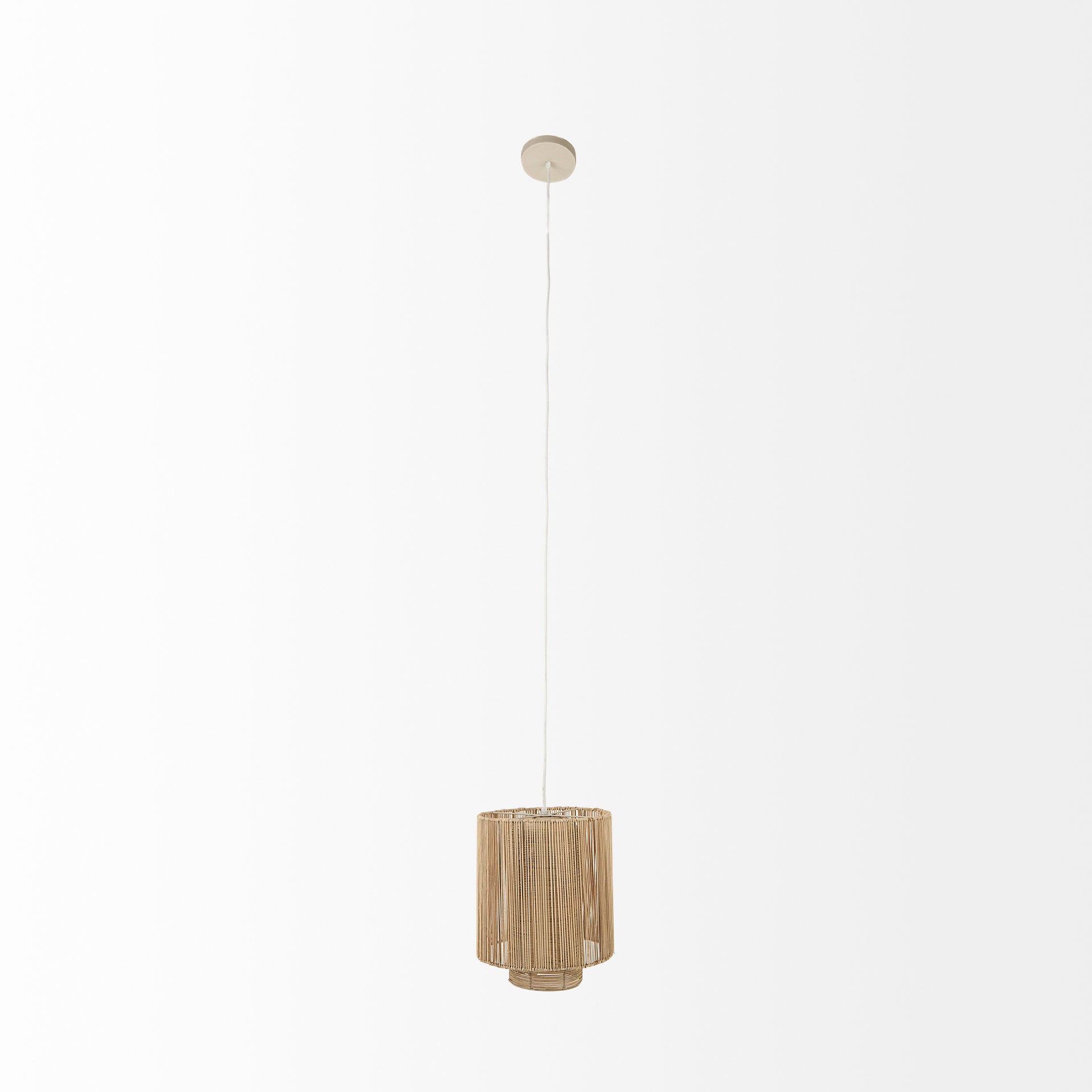 Aviario Natural Cane Cylindrical Pendant Light-thumbmail-2