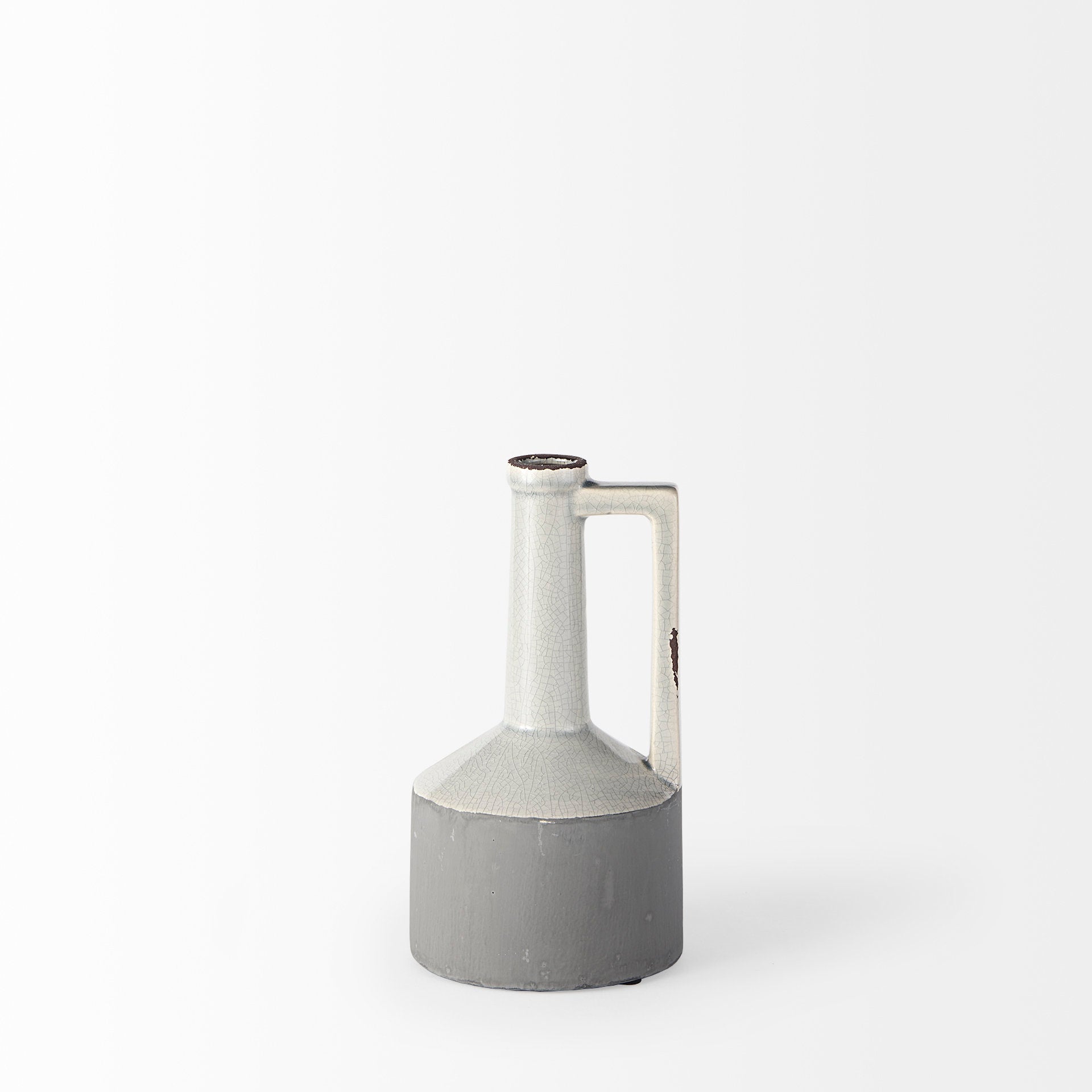 Burton Two Tone Gray Ceramic Jug Vase-thumbmail-4