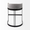 Hollyfield Gray Fabric | Gray Metal | Counter Stool