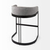 Hollyfield Gray Fabric | Gray Metal | Counter Stool