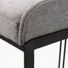 Hollyfield Gray Fabric | Gray Metal | Counter Stool