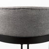 Hollyfield Gray Fabric | Gray Metal | Counter Stool