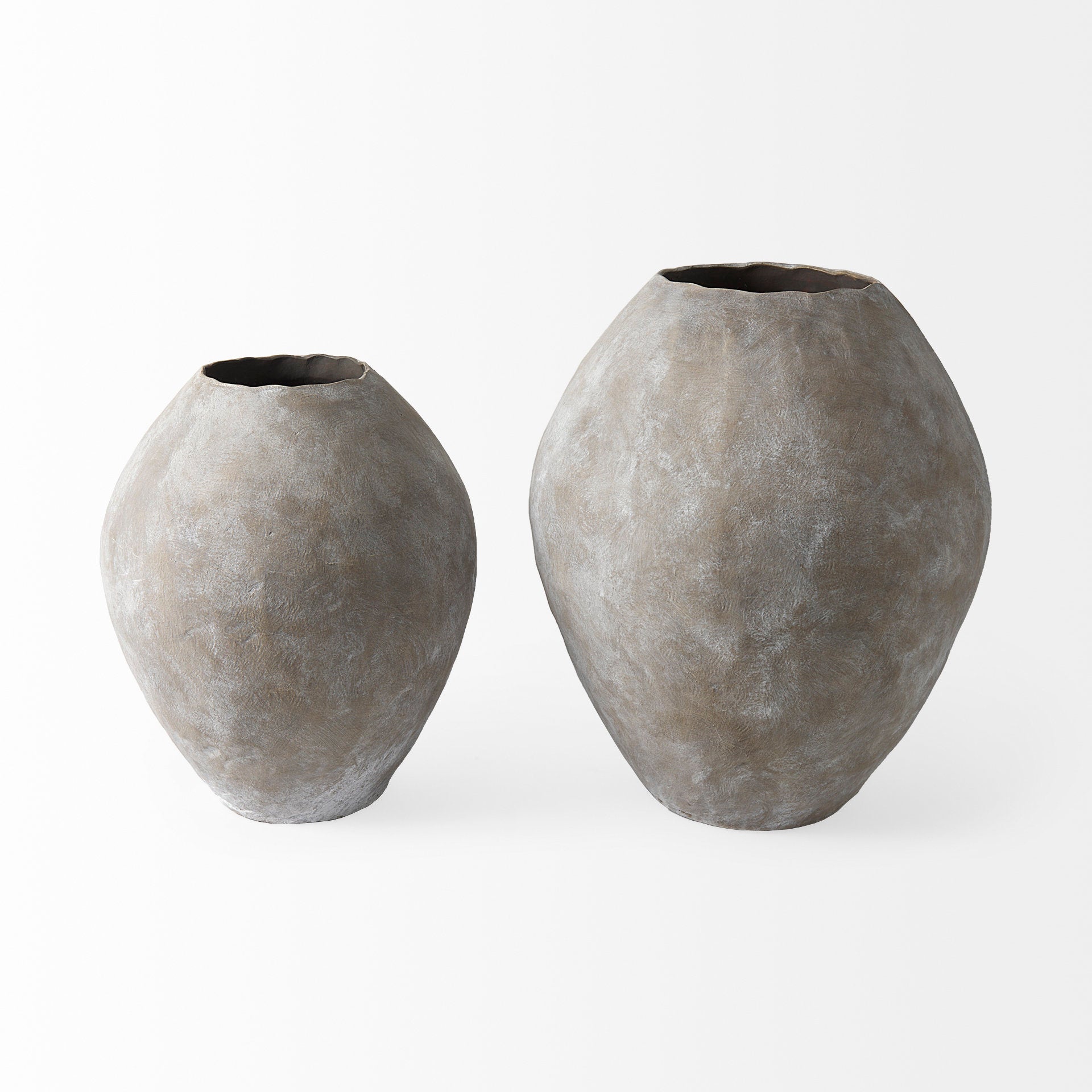 Gobi 20L x 23H Small Tan Ceramic Oval Vase-thumbmail-2