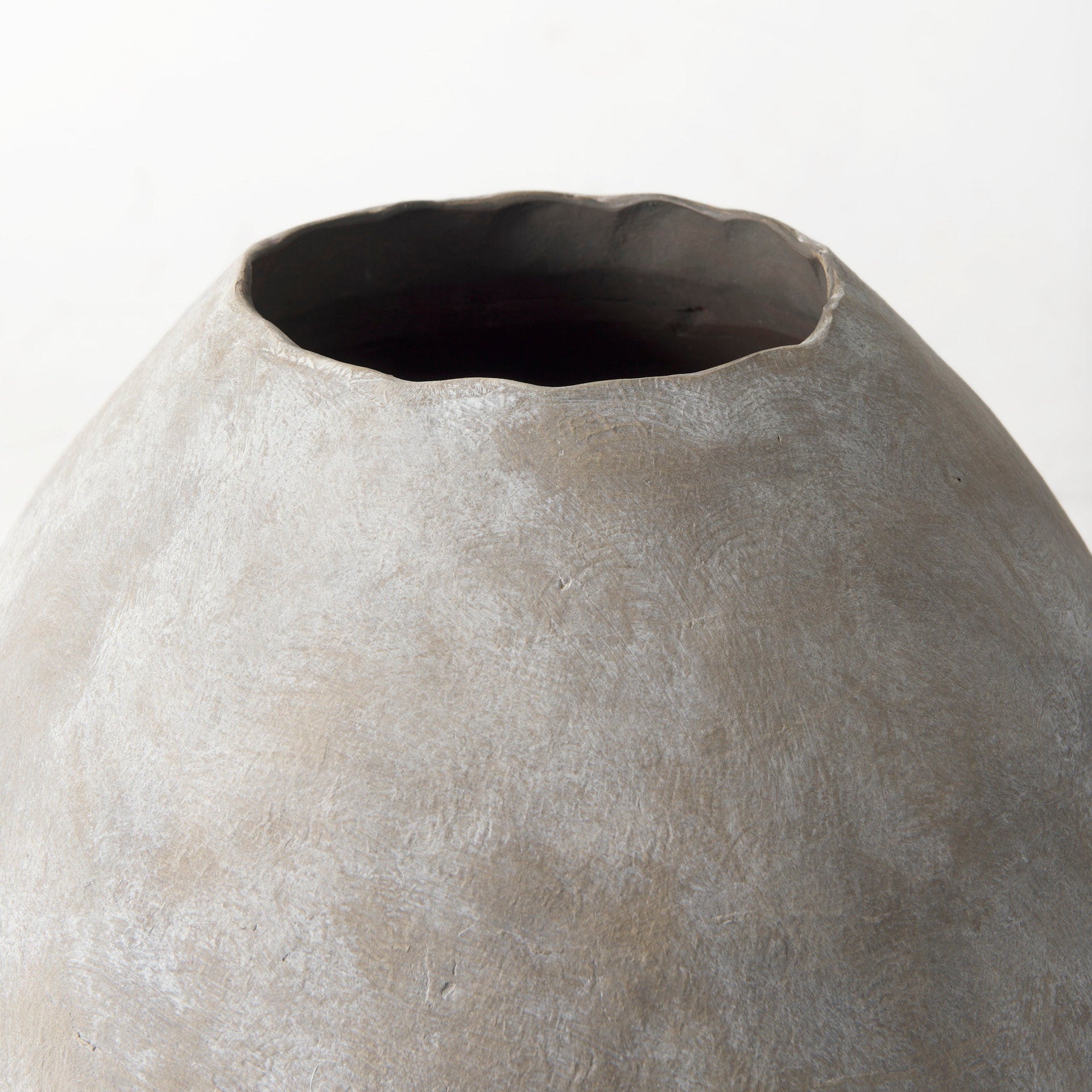 Gobi 20L x 23H Small Tan Ceramic Oval Vase-thumbmail-4