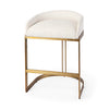 Hollyfield Cream Fabric | Gold Metal | Counter Stool