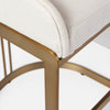 Hollyfield Cream Fabric | Gold Metal | Counter Stool