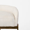 Hollyfield Cream Fabric | Gold Metal | Counter Stool