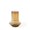 Amrita 8.3L x 8.3W x 9.7H Golden Brown Glass Vase