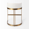 Hollyfield Cream Fabric | Gold Metal | Counter Stool