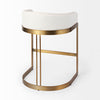 Hollyfield Cream Fabric | Gold Metal | Counter Stool