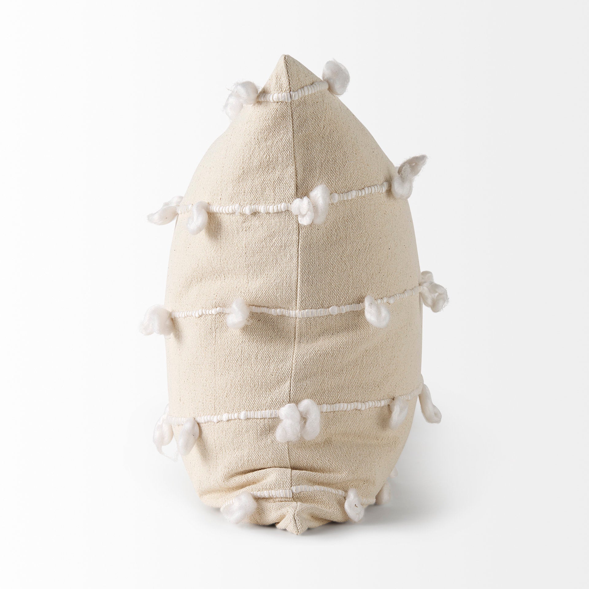 Erica Cream With White Detail Decorative Pillow