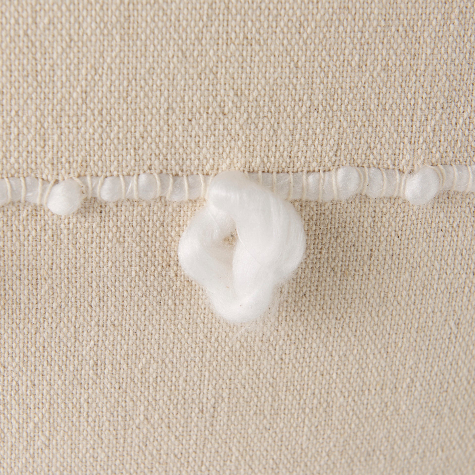 Erica Cream With White Detail Decorative Pillow