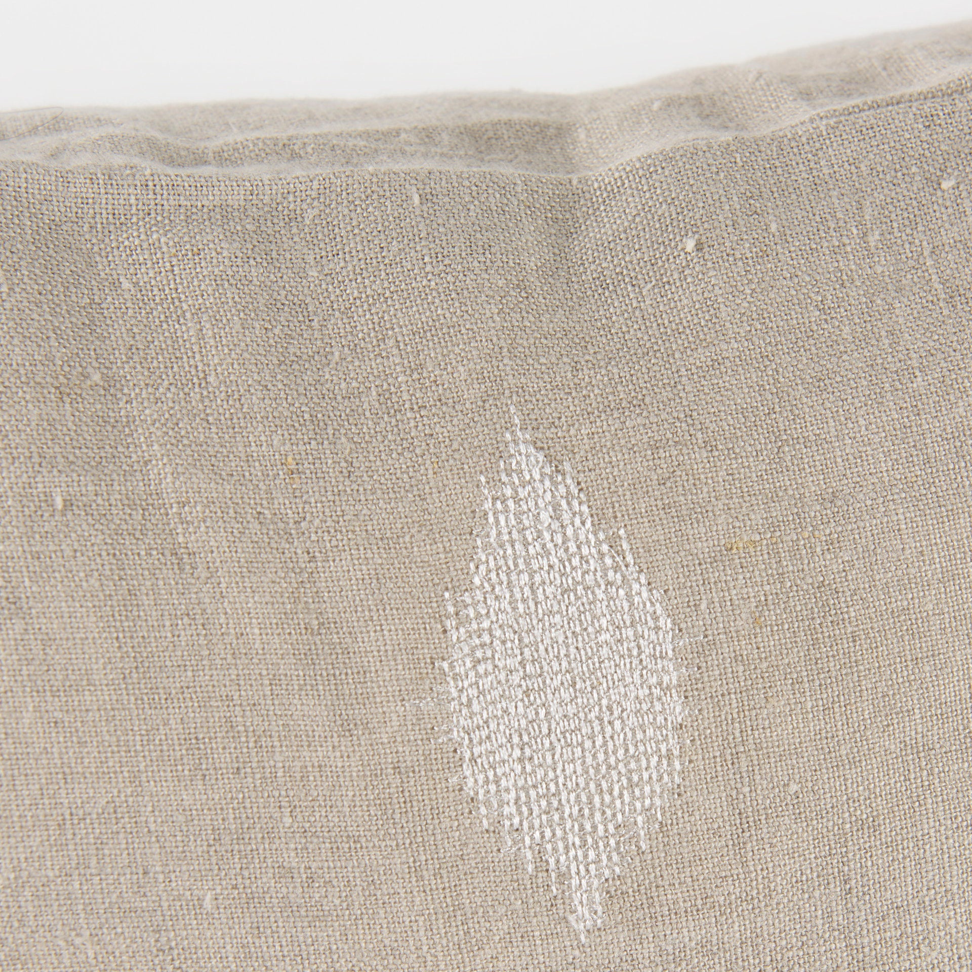 Beige and Cream Fabric Patterned Decorative Pillow Cover