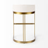 Hollyfield Cream Fabric | Gold Metal | Bar Stool