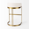 Hollyfield Cream Fabric | Gold Metal | Bar Stool