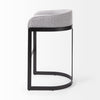 Hollyfield Gray Fabric | Gray Metal | Bar Stool