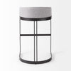 Hollyfield Gray Fabric | Gray Metal | Bar Stool