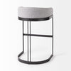 Hollyfield Gray Fabric | Gray Metal | Bar Stool