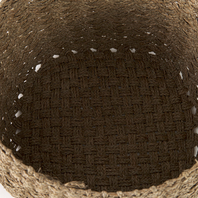 Jarek Brown Seagrass Round Basket Cross Weave  (Set of 3)-thumbmail-6