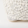 Farida Light Gray Wool and Polyester Patterned Pouf