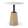 Maxwell 32" Round White Marble Bistro Table