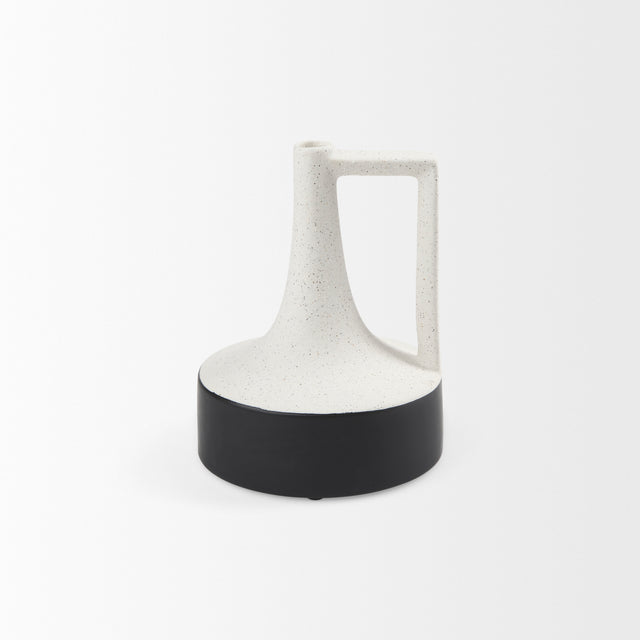 Burton White/Black Jug Vase