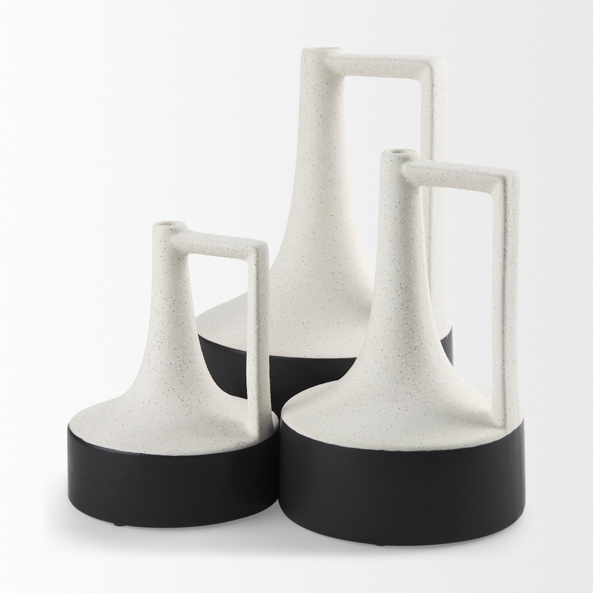 Burton White and Black Ceramic Jug Vase-thumbmail-5