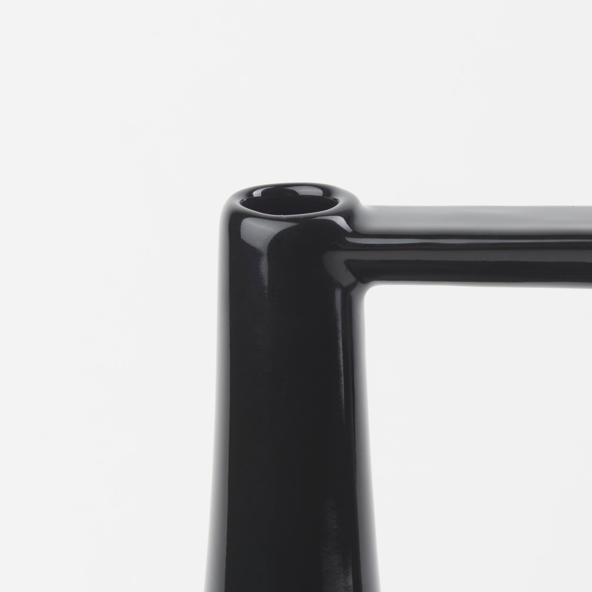 Burton Glossy and Matte Black Ceramic Jug Vase-thumbmail-6