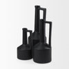 Burton 10.8H Small Matte Black Ceramic Jug Vase