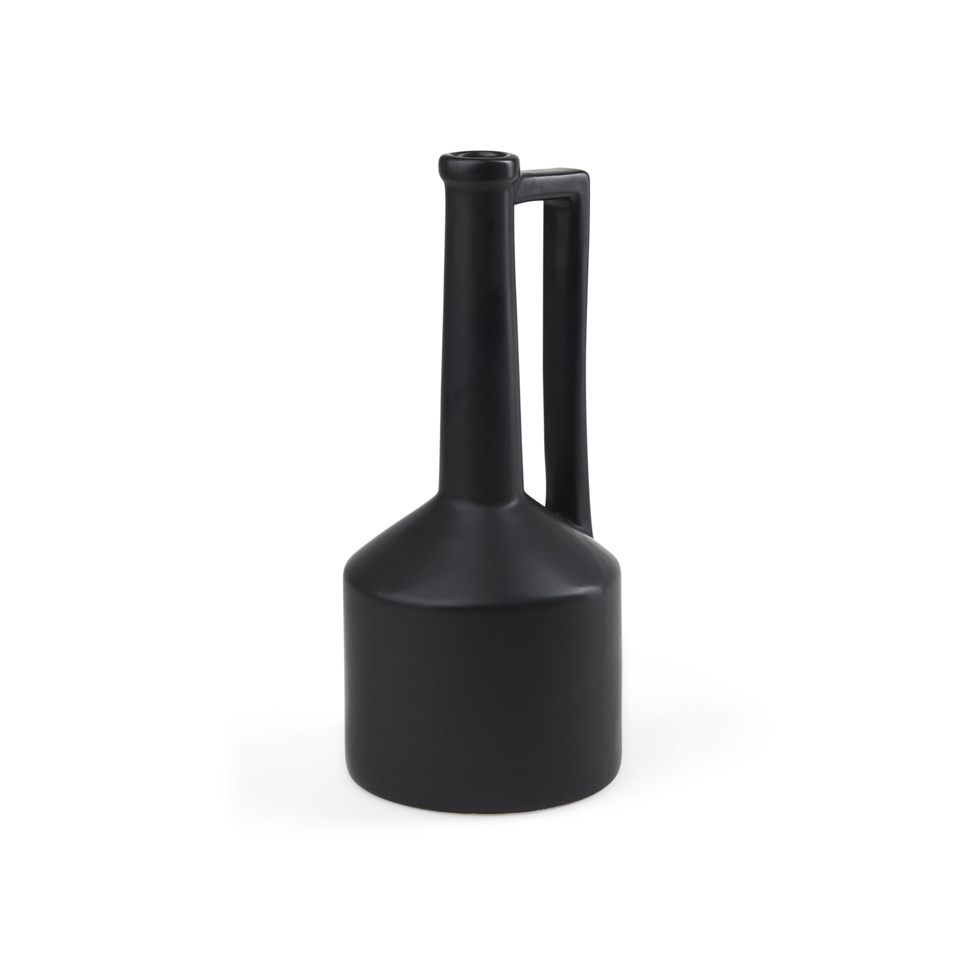 Burton Matte Black Ceramic Jug Vase-thumbmail-3