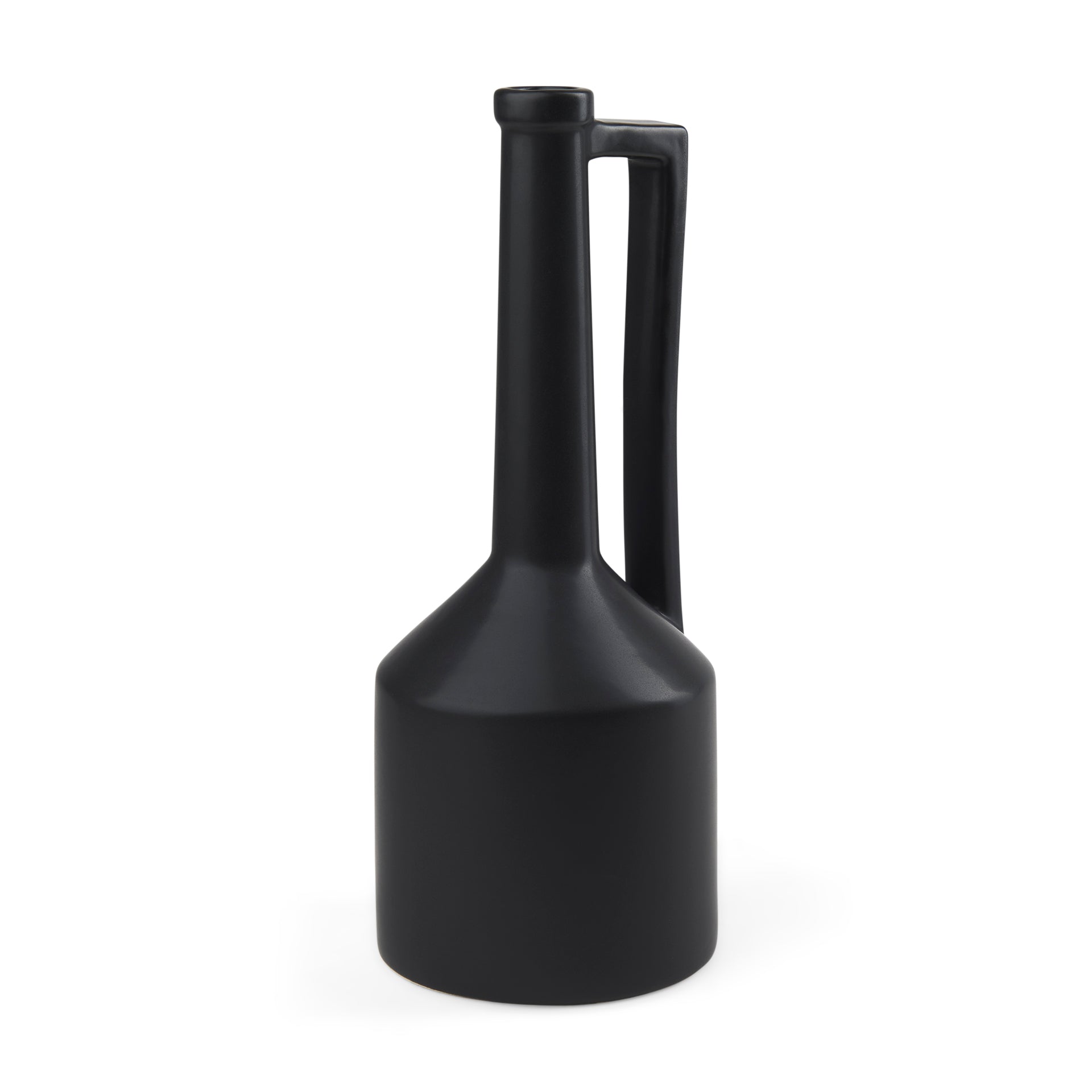 Burton Matte Black Ceramic Jug Vase-thumbmail-1