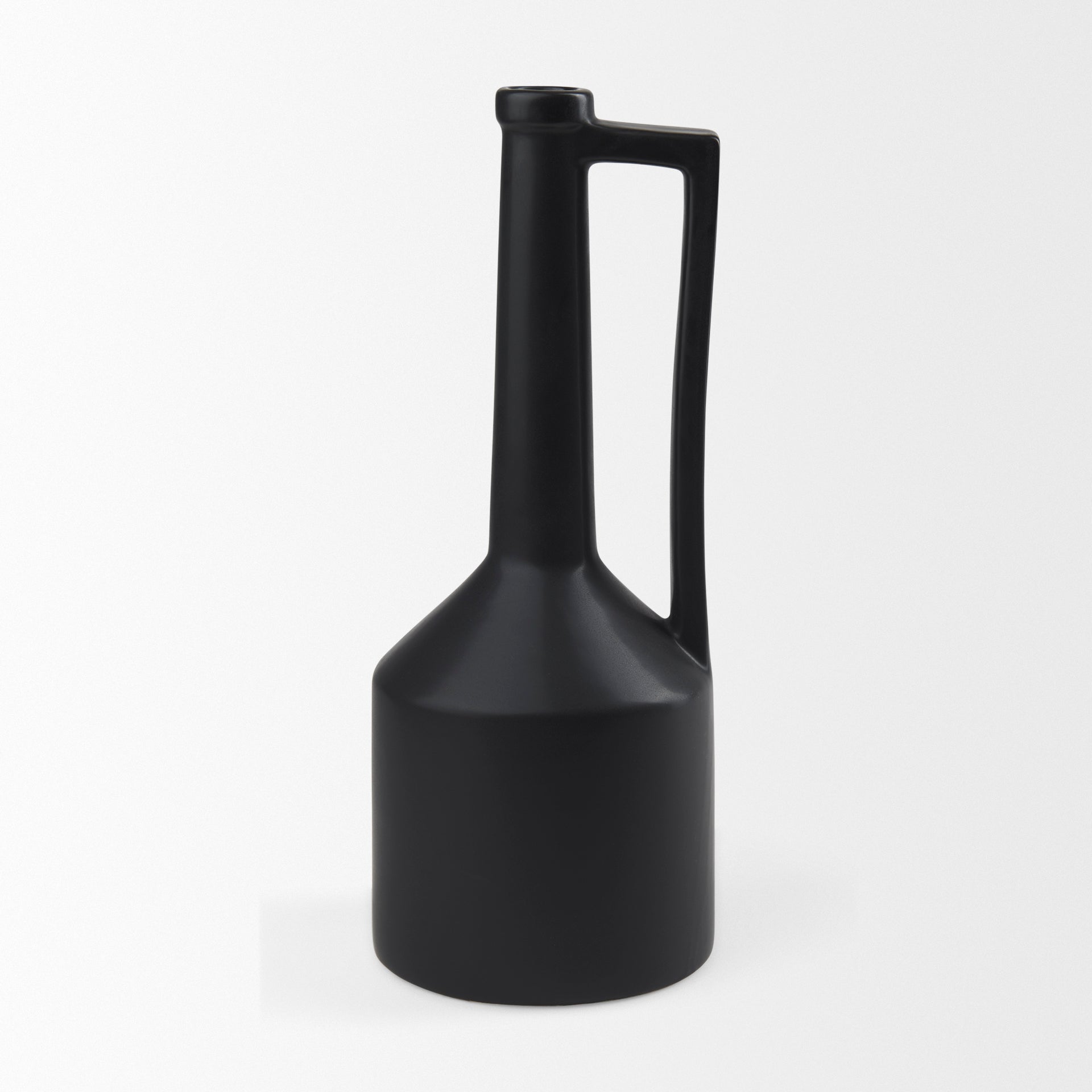 Burton Matte Black Ceramic Jug Vase-thumbmail-4