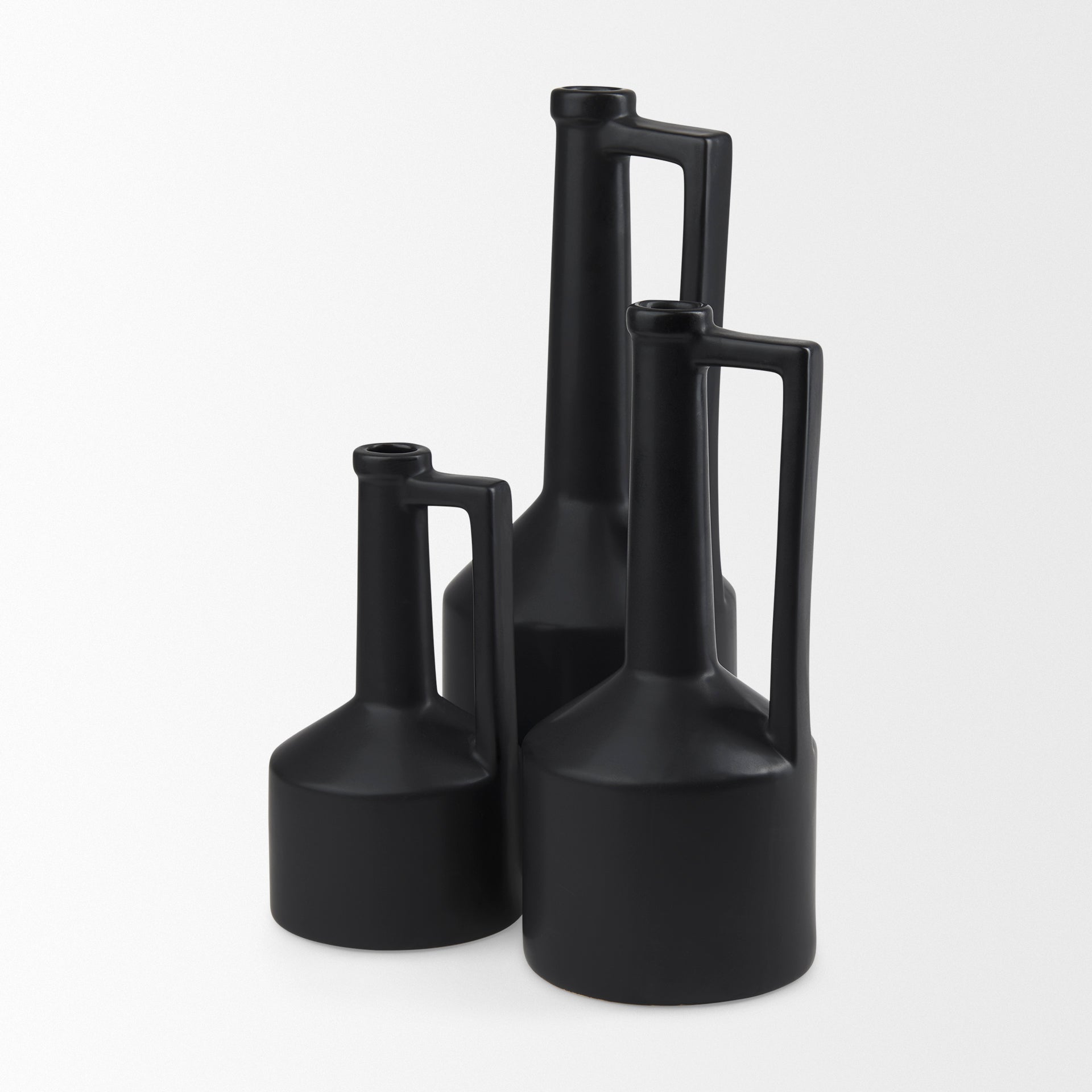 Burton Matte Black Ceramic Jug Vase-thumbmail-8