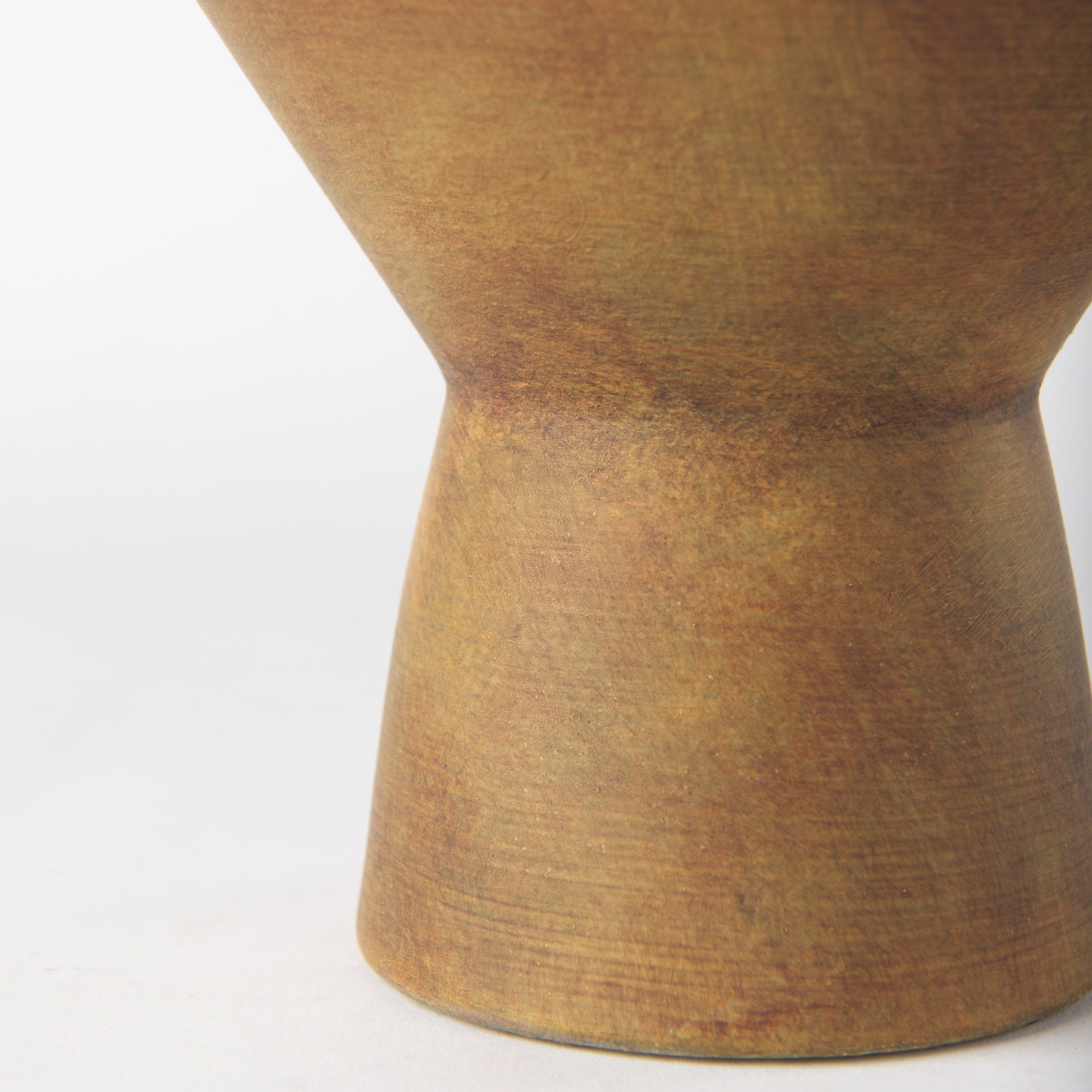Esme 7.1L x 7.1W x 8.1H Light Brown Ceramic Vase
