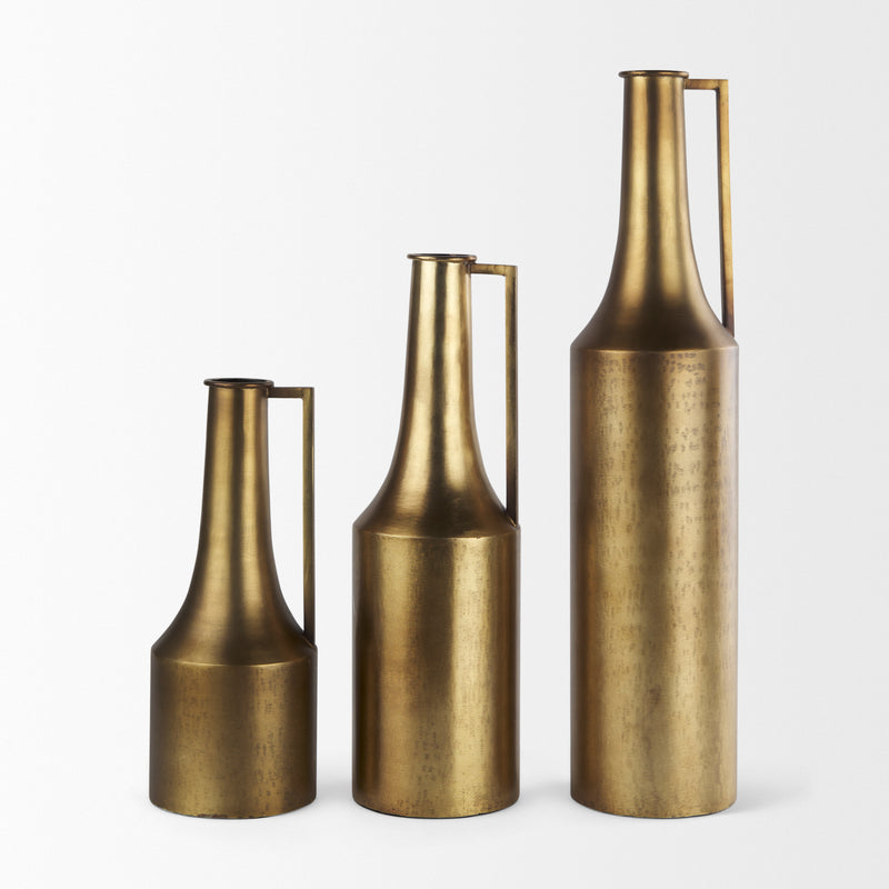 Aubrey Medium 18.0H Gold Iron Jug Vase