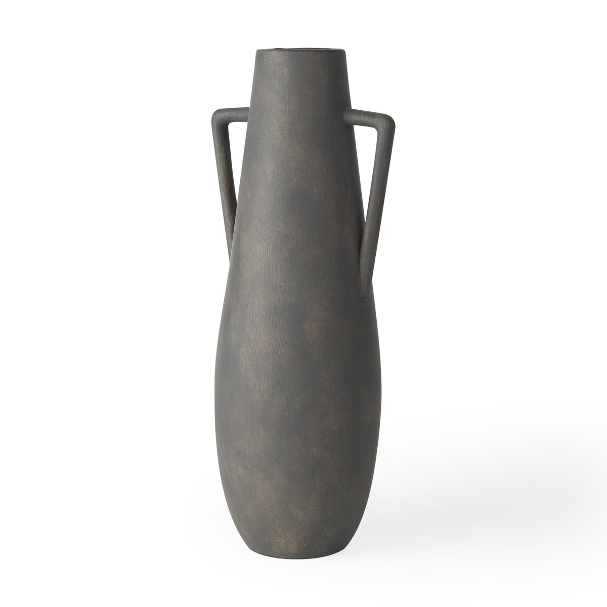 Kilian Tall Matte Brown-Gray Double Ear Vase-thumbmail-1