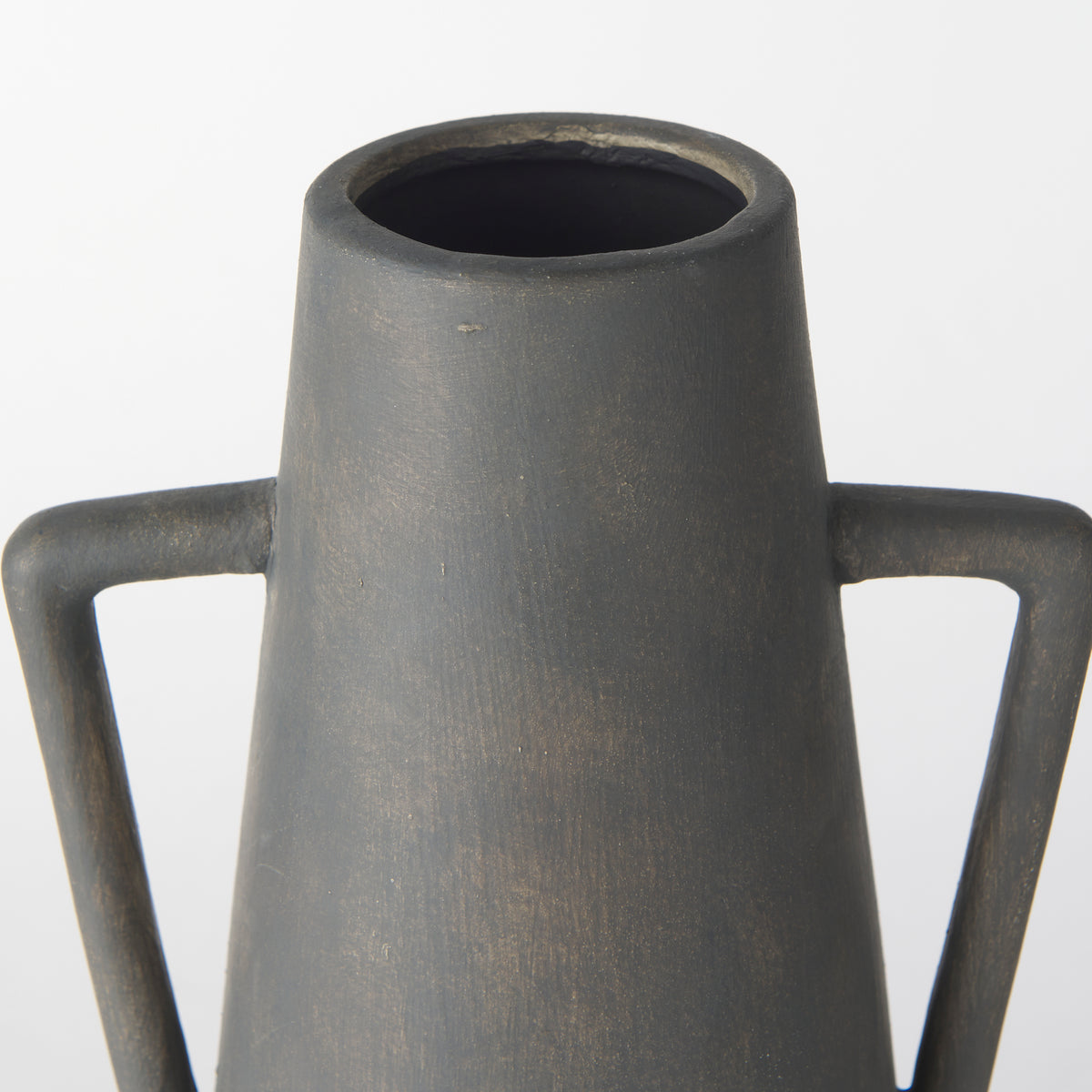 Kilian Tall Matte Brown-Gray Double Ear Vase-thumbmail-3
